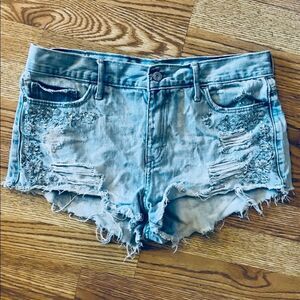 Abercrombie & Fitch Light Blue Jean Shorts